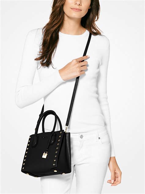 michael kors mercer studded leather crossbody|michael kors crossbody wallet bag.